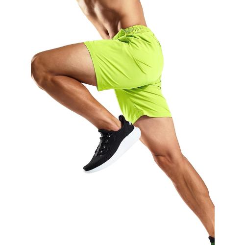 MIER Men's Workout Running Shorts 7 Inch Lightweight Athletic with Zipper Pockets No Liner Quick-Dry Gym Active Shorts size small