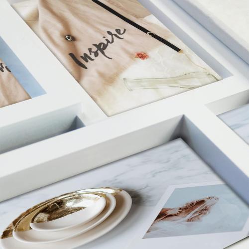 HELLO LAURA Photo Collage Frame 4x6 for Wall Decor - Family Picture Frames Gallery Display Multiple Photos - White