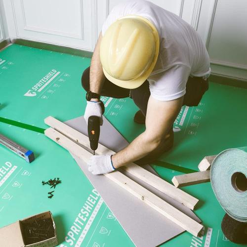Green 39 x 100' Heavy-Duty Temporary Floor Protection for Construction & Renovation, Green, Surface Protection Film for Hardwood Floors, Tile&Hard Paint Protection. (H-300G 39 x 100')