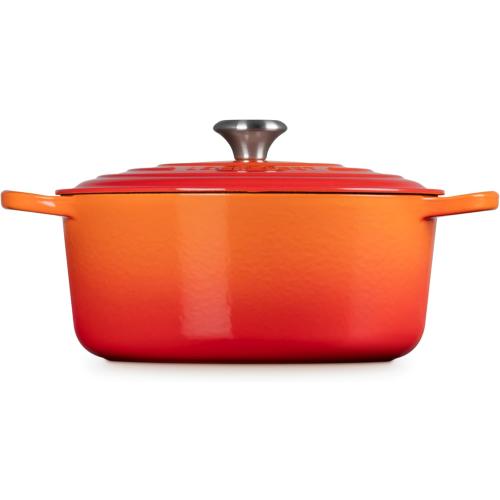 Le Creuset Enameled Cast Iron Signature Round Dutch Oven, 7.25 qt., Flame
