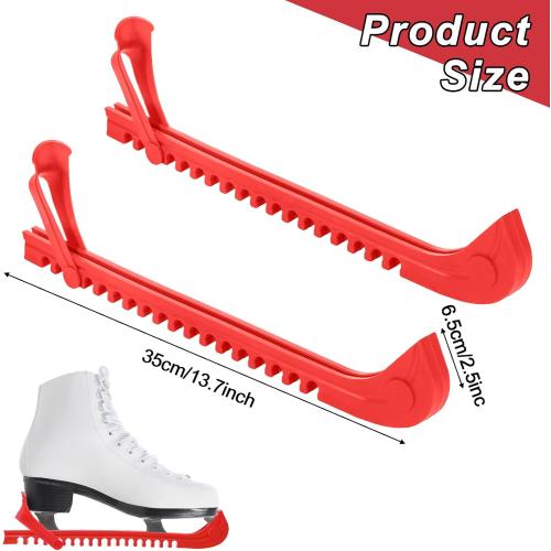 Sumind 4 Pcs Ice Skate Guards Ice Skate Blade Covers Hockey Figure Skates Blade Covers Protector Equipment with Adjustable Buckle for Adults