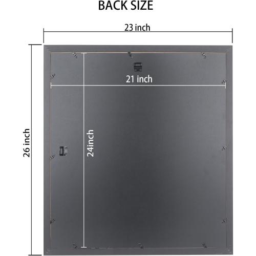 21x24 inch Poster Frame Solid Wood Black, Wall Hanging Picture Frame 21x24 Photo Frame (F23B2124)