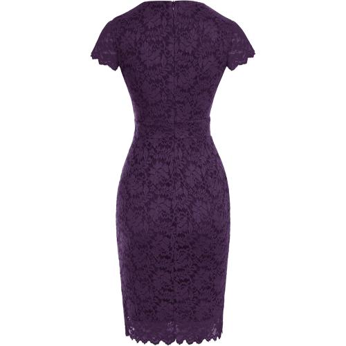 GRACE KARIN Cocktail Dress for Women Cap Sleeve Lace Dress for Wedding Guest Business Casual Dresses
