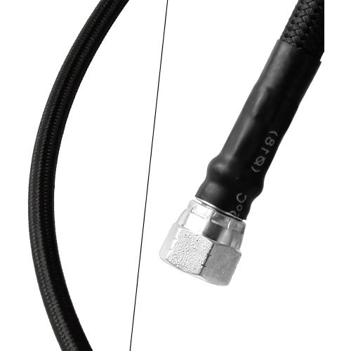 Transmission Cooler Lines - Upgraded 6AN 70-inch Automotive Replacement Black Nylon Braided Hose, Compatible with GM Chevy Ford Turbo 700R4 4L60E 4L65E 4L80E