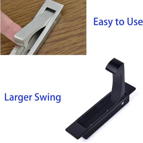 Dontay Pocket Pull Handle, Edge Pull, Professional Stainless Steel 304, Flush Mount for Sliding Door (Matte Black, 1)