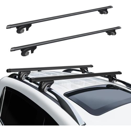 Black 56 Roof Rack Cross Bars 56, Universal Aluminum Roof Top Cross Bar Set, 260 lbs Load Capacity, Suitable for Raised Side Rails (with Gap Design),Black