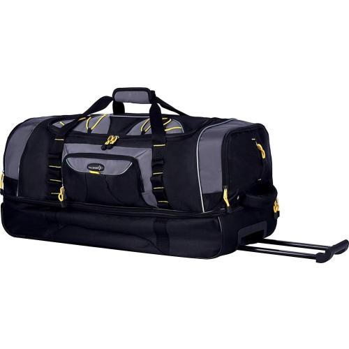 TPRC Sierra Madre II Upright Rolling Duffel Bag, Black/Gray, 30-Inch