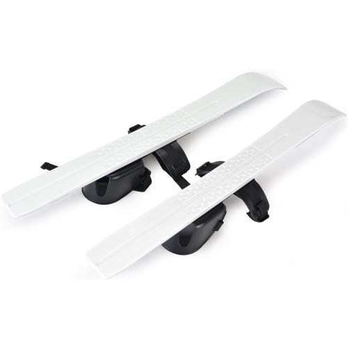Odoland Kid's Beginner Snow Skis and Poles with Bindings, Low-Resistant Ski Boards for Age 4 and Under, Lightweight Sturdy and Safe Kids Skiing Equipment