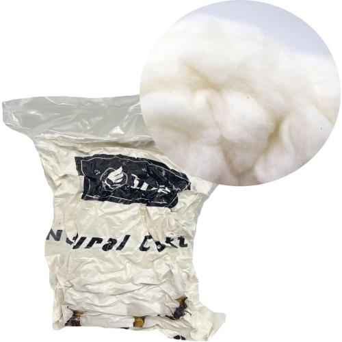Ivie Organic Luxury Cotton Batting Fiber Natural White for Stuffing (Combed Cotton 1lb)