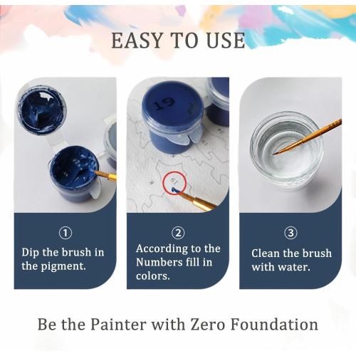 Natuyalo Paint by Numbers Kit for Adults with Frame, Highland Cattle Framed Paint by Numbers for Adults Beginner, Animal Plateau Cattle DIY Acrylic Painting Kit 12x12 Inch