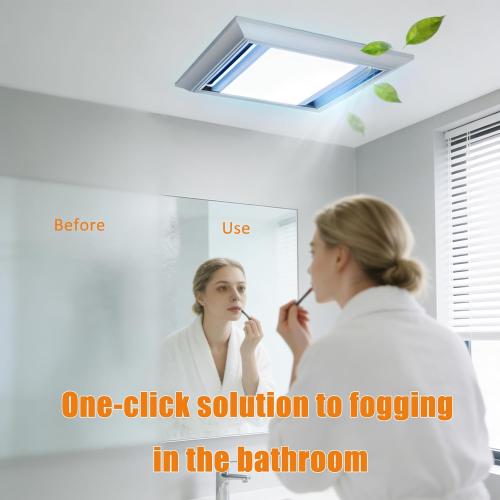 Chaoos Bathroom Exhaust Fan with Light, Powerful 160CFM/1Sones, 10x10 Mount, 1500 LM Bathroom Ventilation Fan with Light, Office,Home, Bathroom Vent Fan with Light