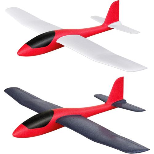HAWK'S WORK 86cm EPP Foam Glider, Super Large Hand Throw Airplane Toy for Kids Outdoor Play & STEM Learning, Ideal Blank Airframe for DIY RC Conversion (XL, 2 Pack)