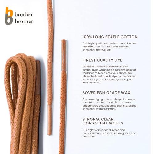 4 Colors BB BROTHER BROTHER (7 Pairs Colored Oxford Dress Shoe Laces | Shoe Strings