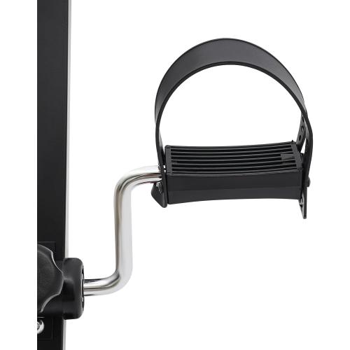 Pedal Exerciser Bike, Hand Arm Leg and Knee Peddler Adjustable Fitness Equipment for Seniors w/LCD Screen Display, Home Pedal Exercise Bike for Total Body, Black