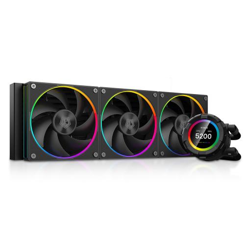 ID-COOLING SL360 CPU Liquid Cooler with Display, Customizable 2.1 LCD Display for Images or Performance Metrics, 360mm AIO Cooler, Three AF127 ARGB Fans, Fits Intel/AMD