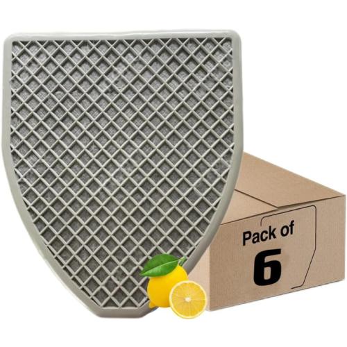 Urinal Mats for Men（6 Pack）High-Tech Bamboo Charcoal Absorbs Odor, Non-Slip Deodorization, Gray Floor Water Absorption, Urine Mats for Restrooms & Bathrooms, Mens Urinal