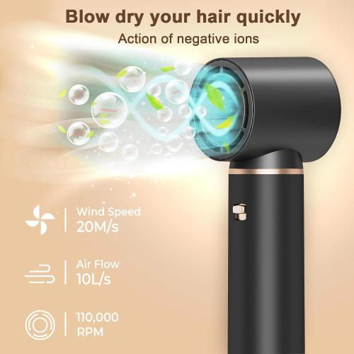 Black and Gold 5 in 1 Hair Dryer Brush Hot Air Curling Brush Negative Ion Air Styler，Multi Function Blow Dryer Brush with Curling Wand, Straightening Brush, and Volumizing Hot Air Brush for All Hair Types（Black）