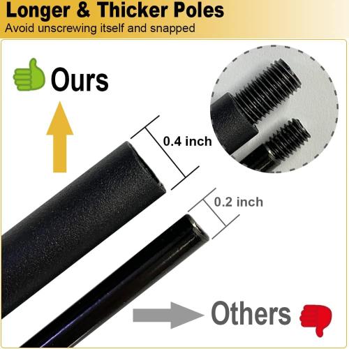 49 Inch Garden Yard Flag Stand Holder with 5 Forked Base for 12 X 18 Sign Decoration, 1 Pack