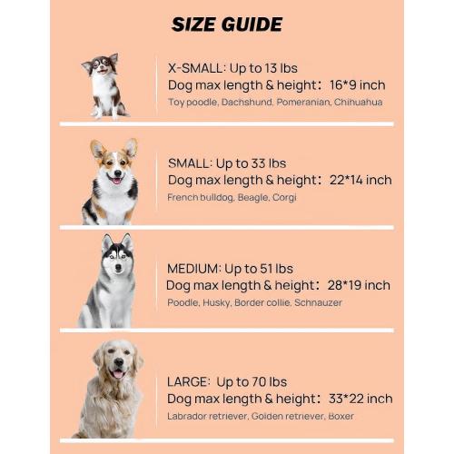 JOYTUTUS Collapsible Dog Crate, 26 Inch Portable Pet Crate for Car, Travel Dog Kennel Foldable Dog Crate for Medium Dog 44lbs, Soft Cat Carrier Fit for Indoor & Outdoor/Car Back Seat/Trunk (Orange)