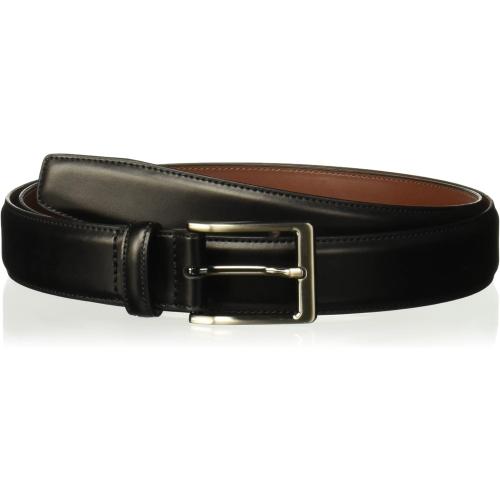Perry Ellis Men's Portfolio Amigo Dress Belt, Leather, Stitched Edges, Metallic Buckle, 1.5 Width (Available in Big & Tall)