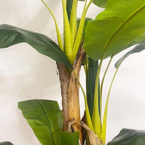Large Artificial Banana Tree Indoor, Fake Banana Leaf Plant Potted with PP Planter, Perfect for Home Indoor Outdoor Patio Office Tropical Decor(5 FT)