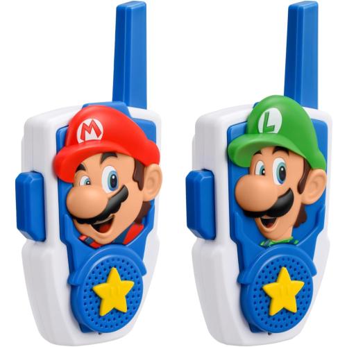 Super Mario Bros Walkie Talkies Kids Toys, Two Way Static Free 2 Way Radios for Indoor or Outdoor Games, Great for Kids