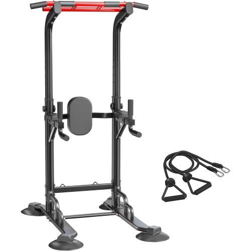 SogesPower Pull Up Bar Station Power Tower,12-Level Adjustable Multi-Function Pull Up Dip Station for Home Gym, Pull Up Bar Stand Dip Bar Strength Training Fitness Equipment