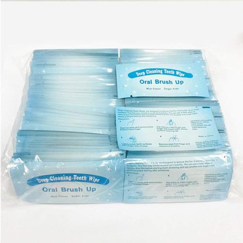 100pcs Disposable Textured Deep Cleaning Teeth Wipes Finger Brush Oral Brush Clean Wipes