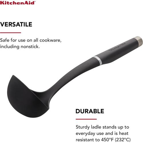 2PACK....KitchenAid KO006OHOBA Gourmet Nylon Ladle,Black
