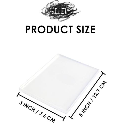 Upgraded Gel Printing Plate No Aging & Bubbling, Mini Size 3 x 5 Reusable Gel Plates for Monoprinting -Printmaking Art Supplies for Card Making, Book Press, Journaling, Scrapbooking