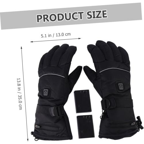 1pair Battery Powered Heated Gloves for Men Adjustable Warmth Gloves for Motorcycle Cycling Compatible Plush and Pu Leather for Outdoor Sports