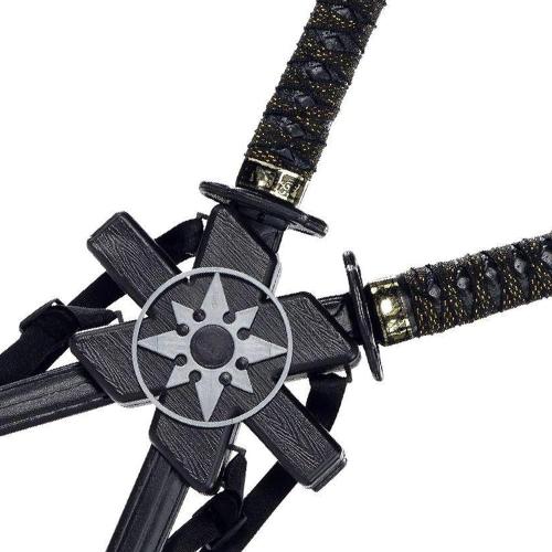 Black Ninja Double Sword Costume Accessory - 29, 1 Pc - Premium Quality Design For Ultimate Stealth & Performance - Perfect For Cosplay, Costumes & Role Playing