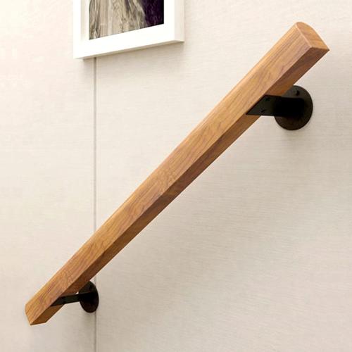Size 4.5FT Wooden Stair Handrails, Hand Railings for Stairs Indoor Outdoor, Sturdy Safety Wall Mount Support, Non-Slip Staircase Handrail for Home Garden Corridor, Lofts Decking, Kindergarten Guardrail