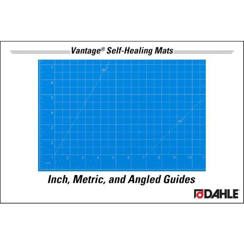 Dahle Vantage 10693 Premium Self-Healing Cutting Mat, 24x36, 1/2 Grid, 5 Layers for Max Healing, Perfect for Crafts & Sewing, Blue