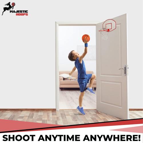 Mini Basketball Hoop - Indoor Basketball Hoop - Durable Plastic Basketball Hoop for Kids and Adults - No Assembling - Premium Basketball Game with Ball and Pump