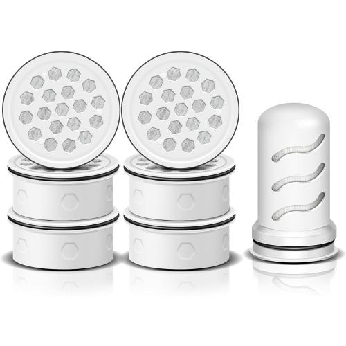 Water Filter Replacement for Lifestraw® Home Dispenser 18 C/Glass Pitcher 7 C/Plastic Pitcher 10 C/Plastic Pitcher 7 C.6 Activated Carbon   Ion Exchange Filter and 1 Membrane Micro Filter (6 1)