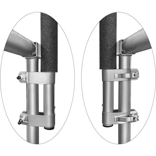 Zoomster Trampoline Replacement Enclosure Poles with Clamp and Hardware Fits 6 Straight Poles Trampoline (No Tool Needed. Can be Assembled by only one Adult)