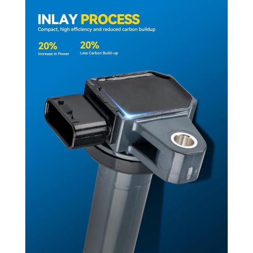 Black PHILTOP UF648 Ignition Coil 6 Pack