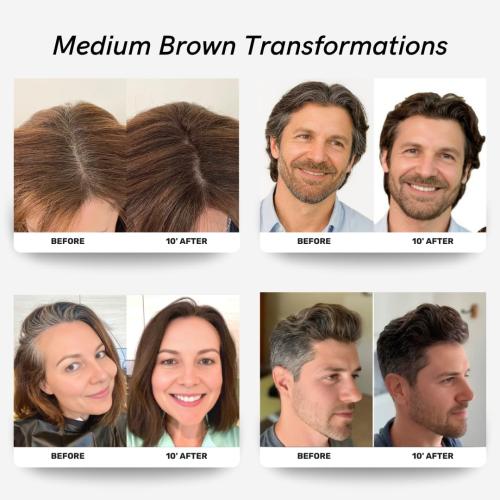 Polar Haircare - Medium Brown Hair Color Shampoo Hair Dye Shampoo for Women & Men - Natural Semi Permanent Medium Brown Dye for Gray Coverage, Fast Acting Vegan Coverage - Instant Results 6.76 Fl Oz