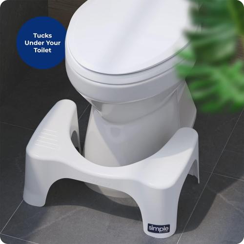 WHITE Squatty Potty Simple Curve Toilet Stool.