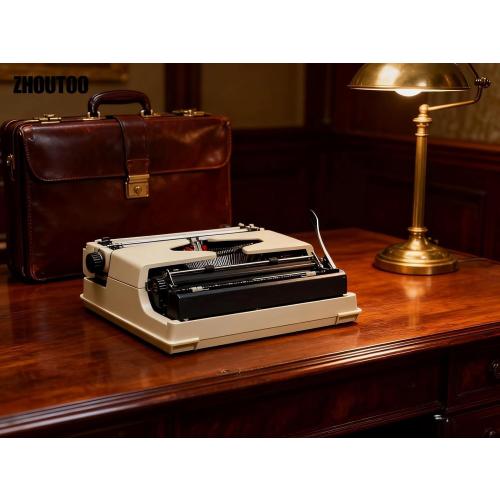 Vintage Mechanical English Typewriter with Original Carrying Case - Smooth Keys for Easy Typing - Manual Typewriter Ideal for Writers, Collectors, and Office Use