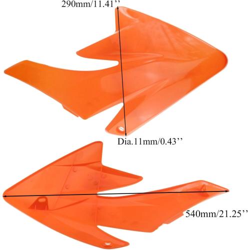 PRO BAT 7 PCs Plastic Fairing Fender Kit CRF 70 CRF70 125cc Apollo Dirt Pit Bike, Red&Black