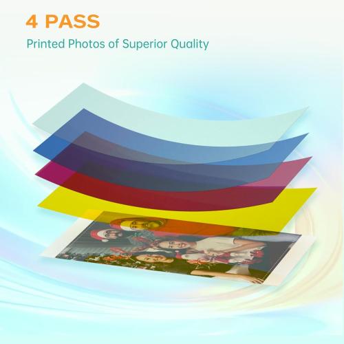 HPRT 4x6 Photo Printer with 108 Sheets & 2 Ribbons - Dye Sublimation Wireless Portable Photo Printer for iPhone & Android Smartphones, Home & Travel Picture Printing, Ideal Gift, Beige