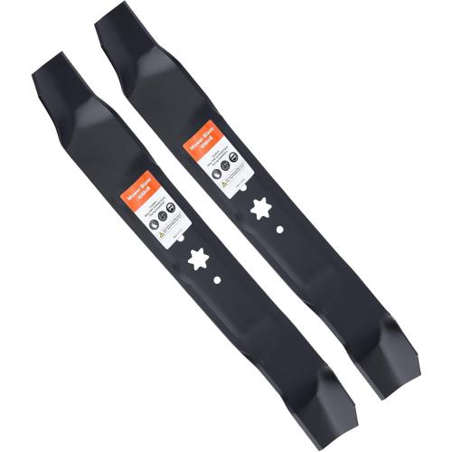 2Pack Black 42 Inch Mulching Blades for Cub Cadet MTD Troy Bilt Bronco 42 Deck Replace 942-0616A 742-0616A 742-0616 942-0616 742-04126 6 Point Star (2 Pack)