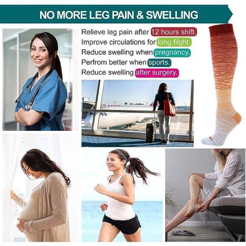 LEVSOX Compression Socks Women and Men, 20-30mmHg, Best for Nurses, Travel, Pregnancy XL