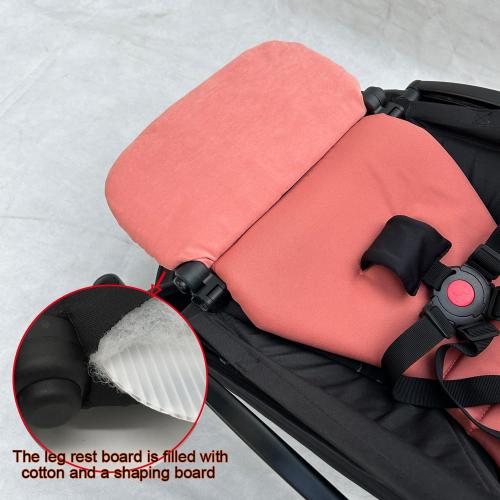 Stroller Leg Rest Compatible with Babyzen YOYO - Foldable Stroller Without Disassembly - Extend 6.2 inch Easy to Attach & Clean, Soft Fabric (Ginger Pink)