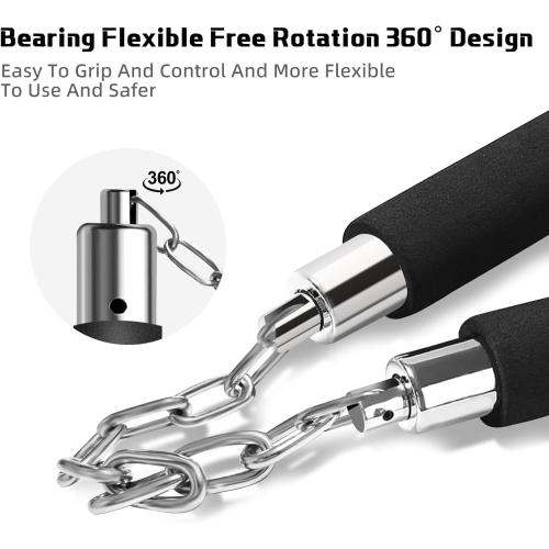 2 Pack Safe Foam Nunchucks for Adult and Kids Training Nunchucks with Steel Chain for Beginners Practice and Training