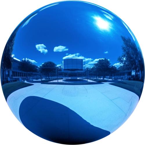 12 Inch Stainless Steel Gazing Ball, Garden Gazing Globe Mirror Ball, Polished Shiny Sphere for Garden Yard Outdoor, Swimming Pool Decoration (Blue)