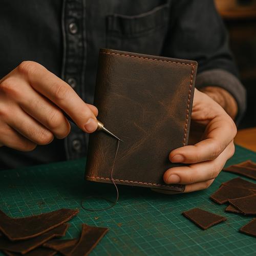 RFID Blocking Bifold Hipster Credit Card Wallet Premium Lambskin Leather (Vintage)