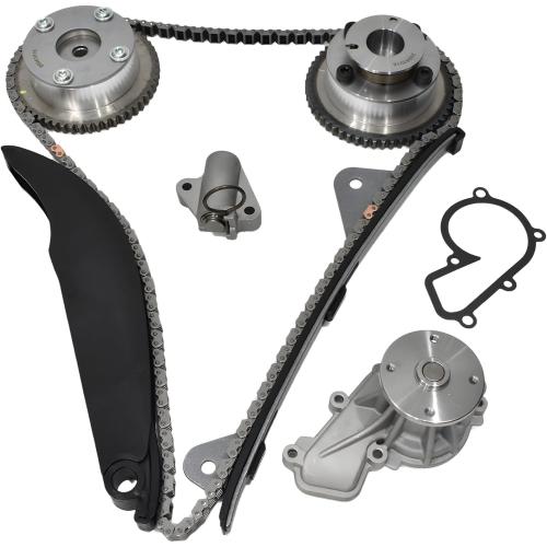 Timing Chain Kit with Fit for Hyundai Elantra 1.8L, for KIA Soul 1.8L 2.0L 2011-2016 Water Pump & VVT Intake & Exhaust Sprocket Replace # 243502E001/243702E000